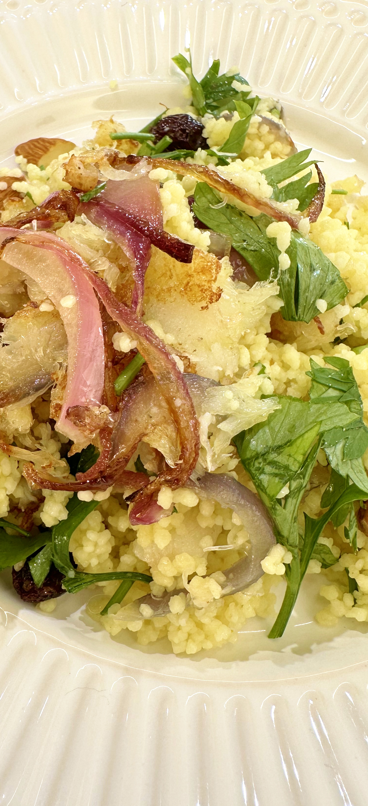 Salada de Cuscuz Marroquino com Bacalhau